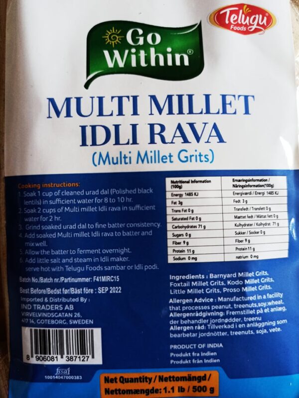Multi Millet Idli Rava (500 gms)